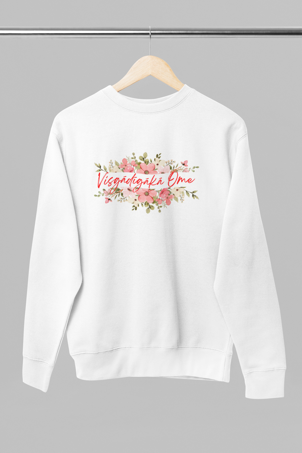 Balts UNISEX džemperis bez kapuces "Visgādīgākā Ome"