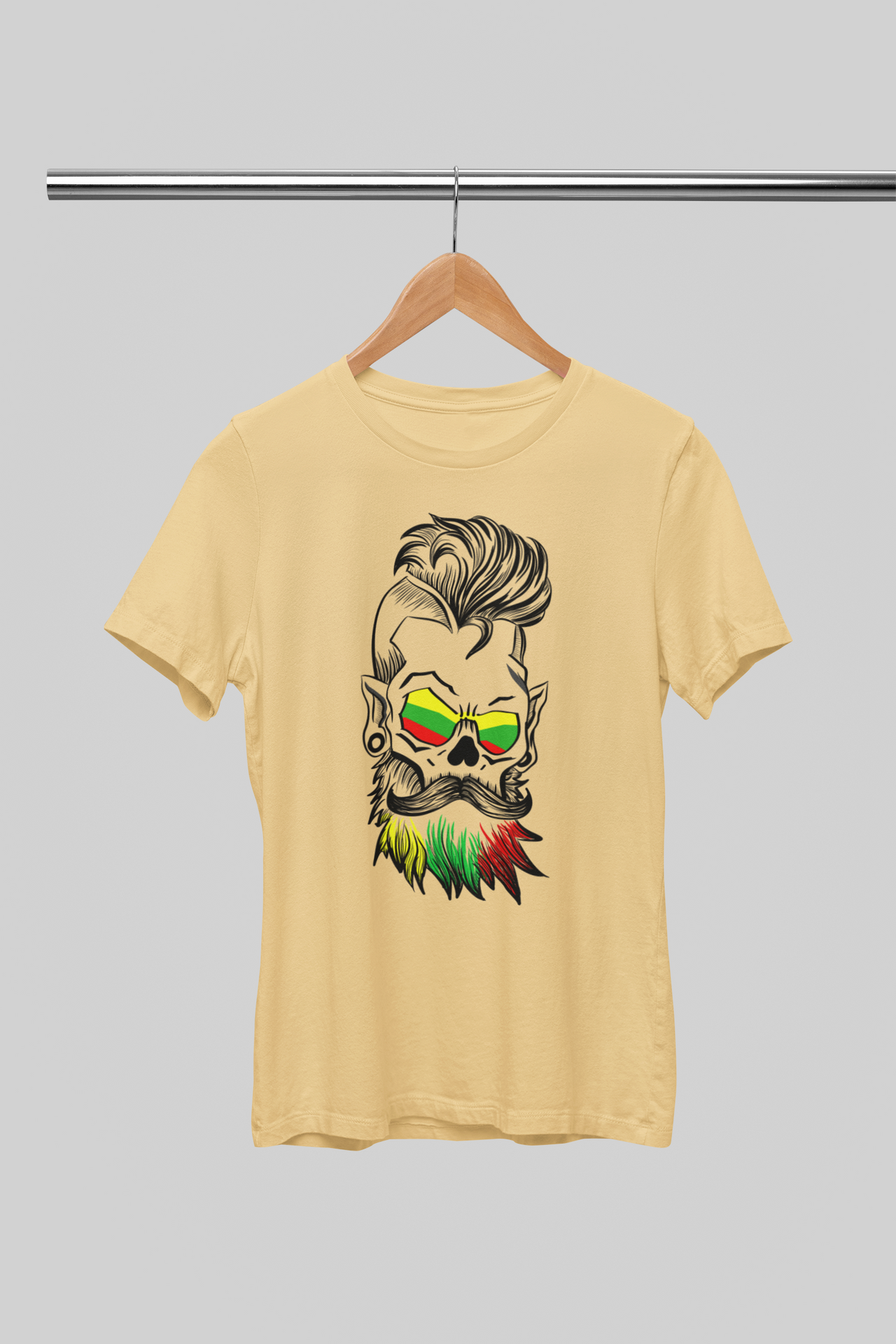 Smėliniai UNISEX marškinėliai "Barzda"