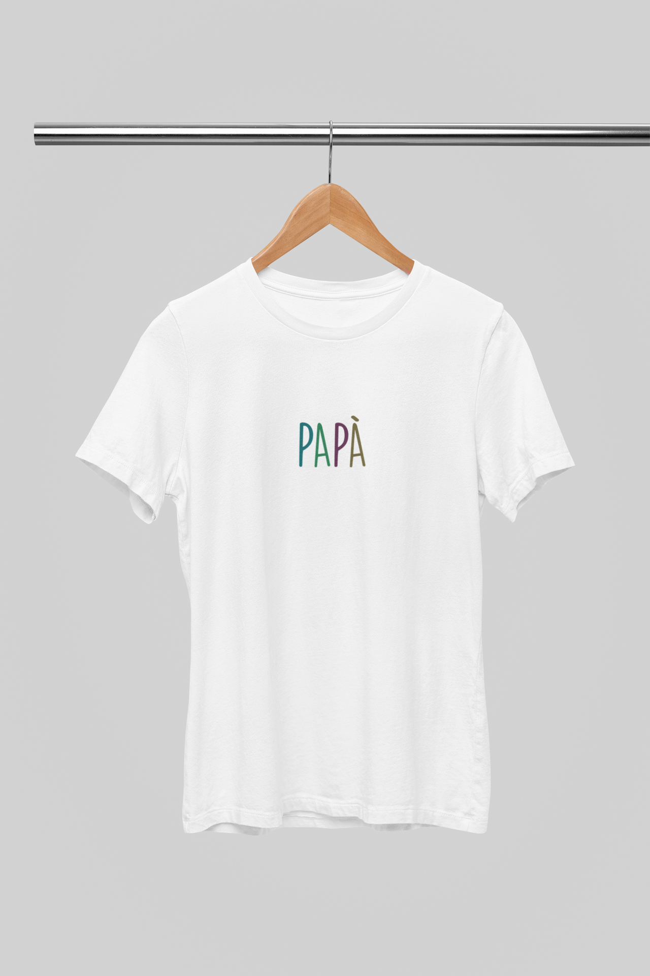 Balti UNISEX marškinėliai "PAPA"