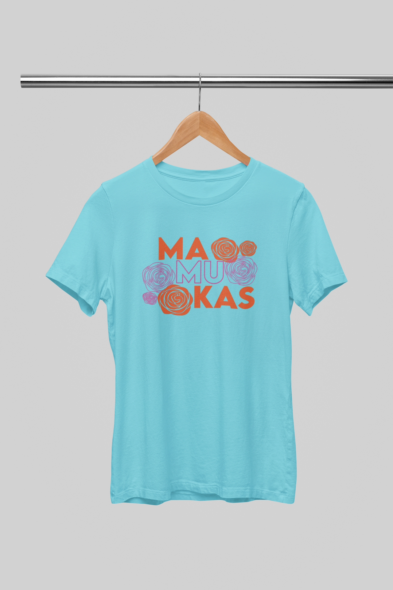 Lagūnos mėlynos spalvos UNISEX marškinėliai "Mamukas“