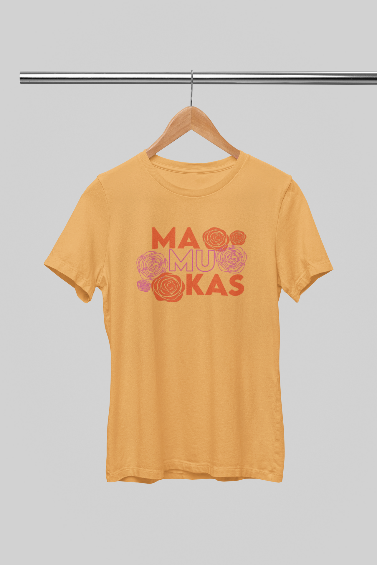 Smėlinės spalvos UNISEX marškinėliai "Mamukas“