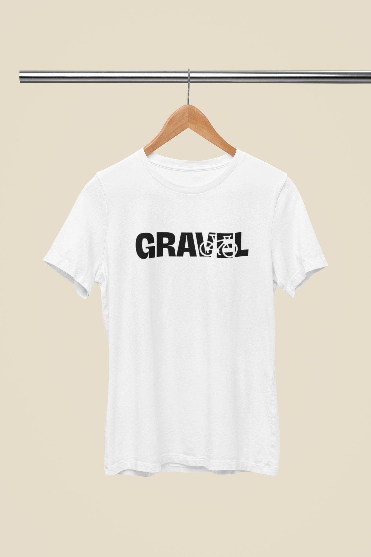 Balti UNISEX marškinėliai dviratininkui "Pirmym Gravel"