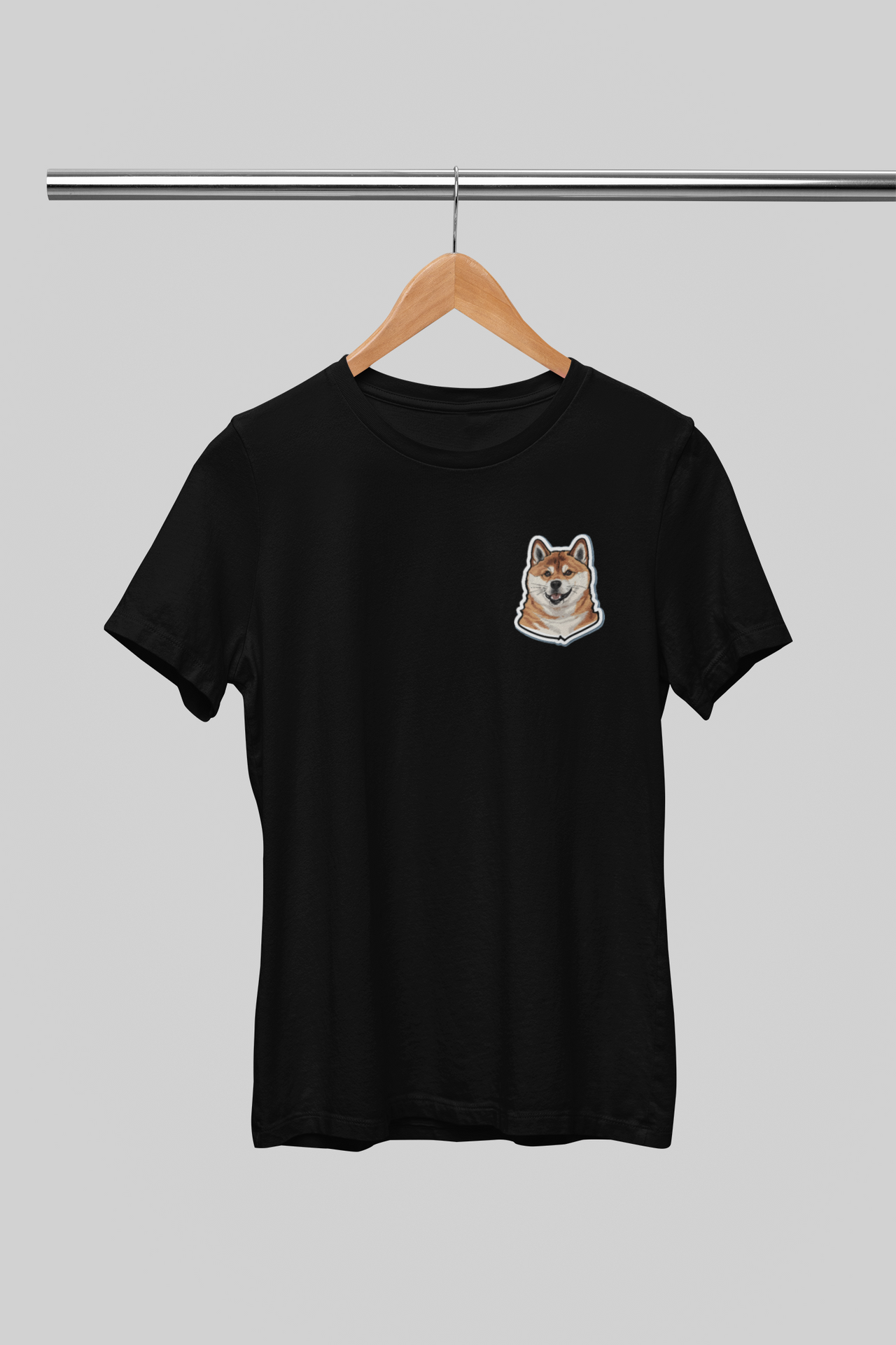Juodi UNISEX marškinėliai "Shiba inu"