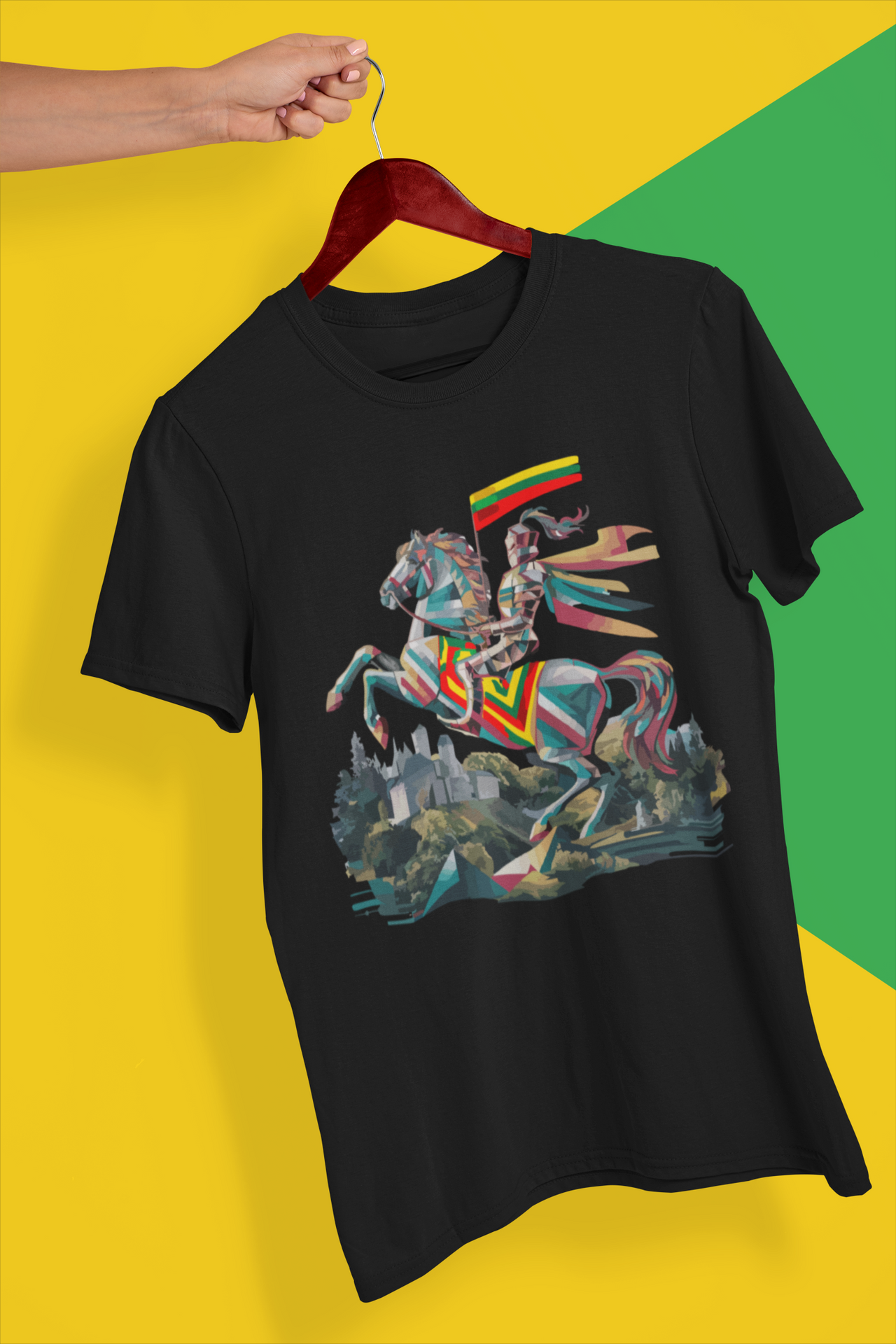 Riboto leidimo Juodi UNISEX marškinėliai "Lietuvos Vytis Limited Edition"