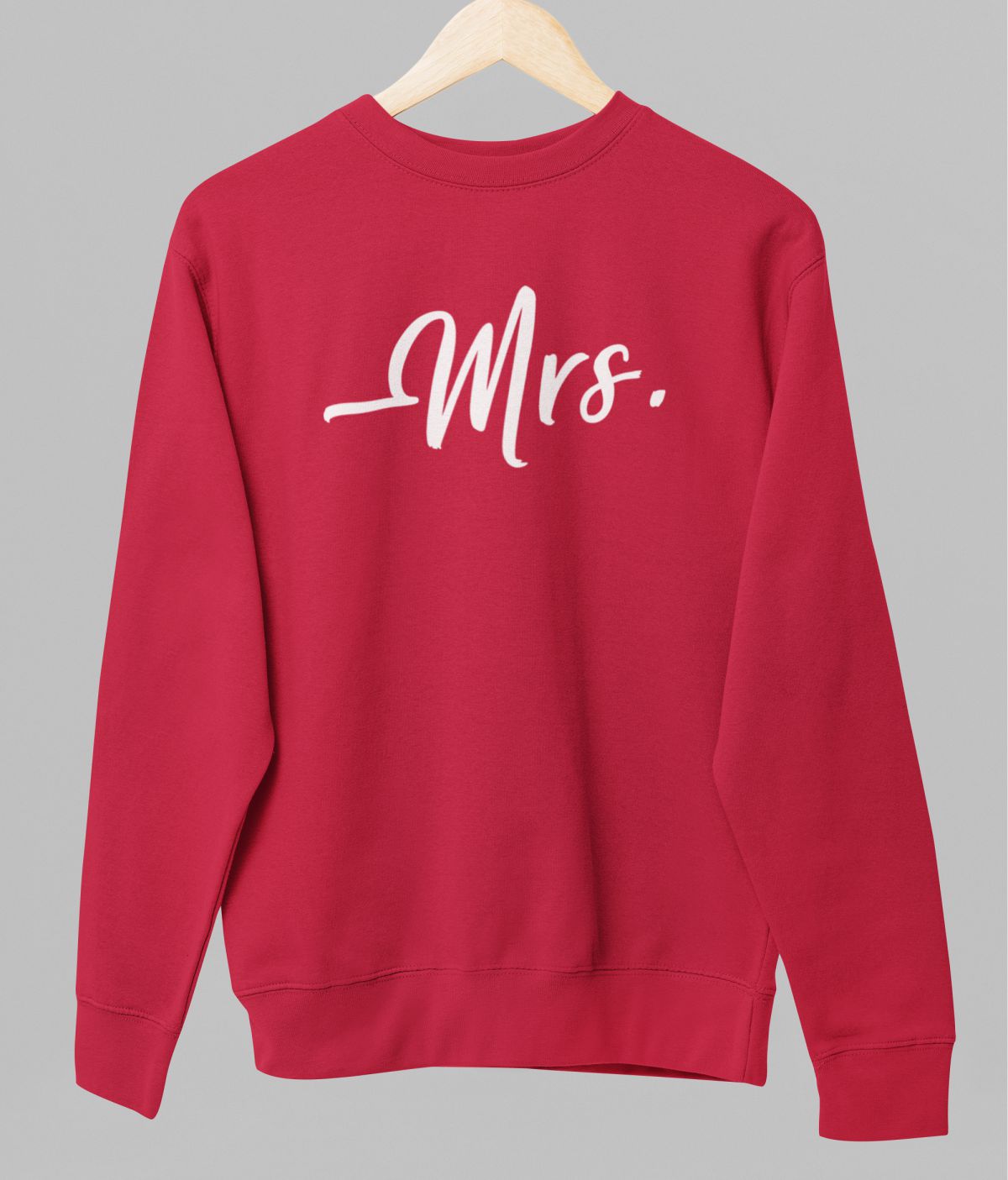 Raudonas džemperis be gobtuvo "Mrs“ (S dydis) ŠIURPNAKČIO PASIŪLYMAS