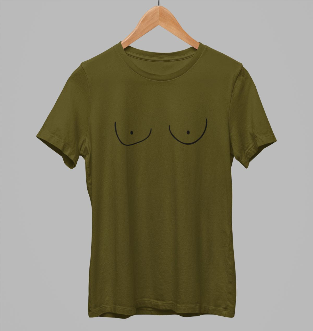 Khaki 100% medvilnės marškinėliai "Papukai" (2XL dydis) JUODOJO PENKTADIENIO pasiūlymas!