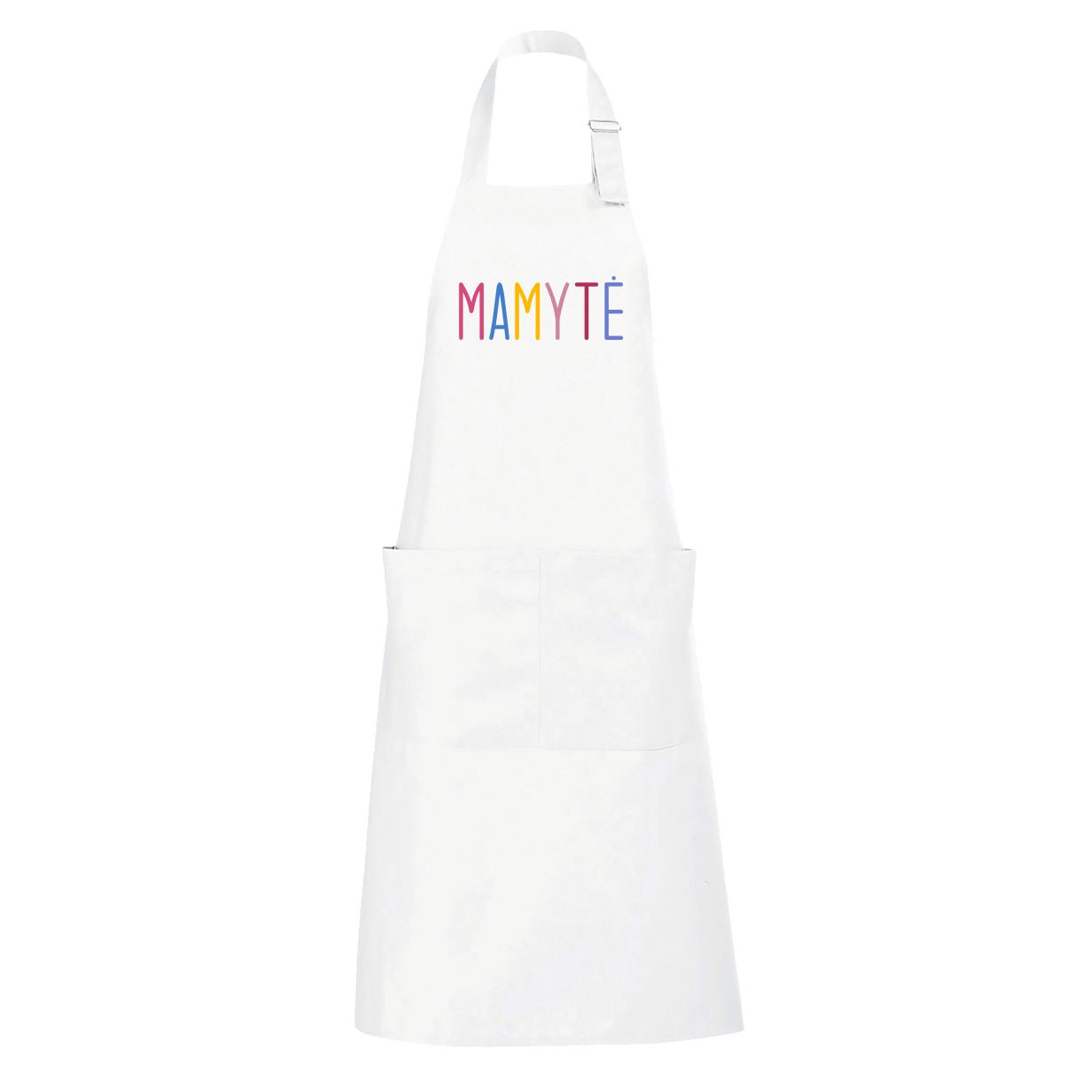 Balta ilga prijuostė "Mamytė"
