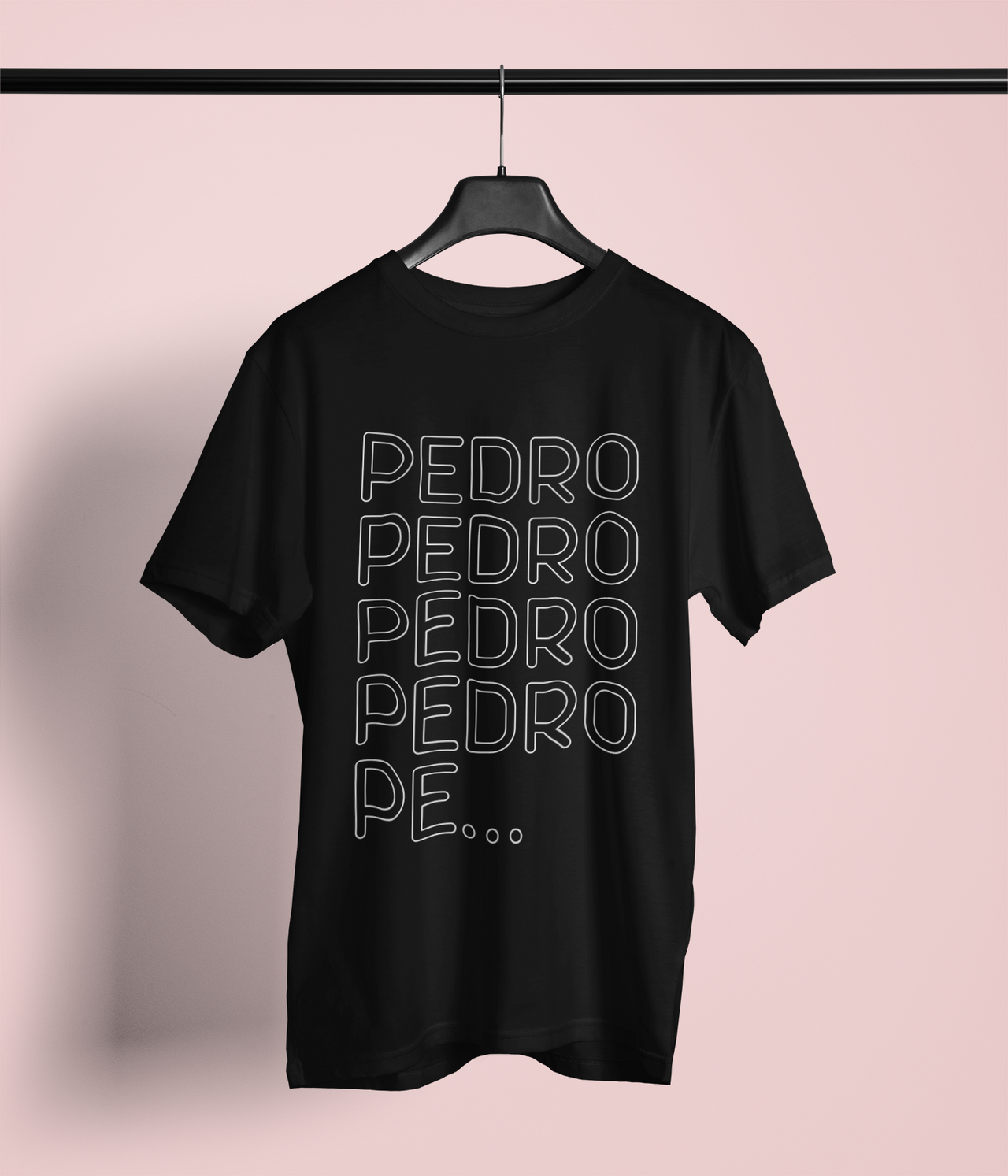 Juodi Unisex marškinėliai PEDRO PEDRO PEDRO