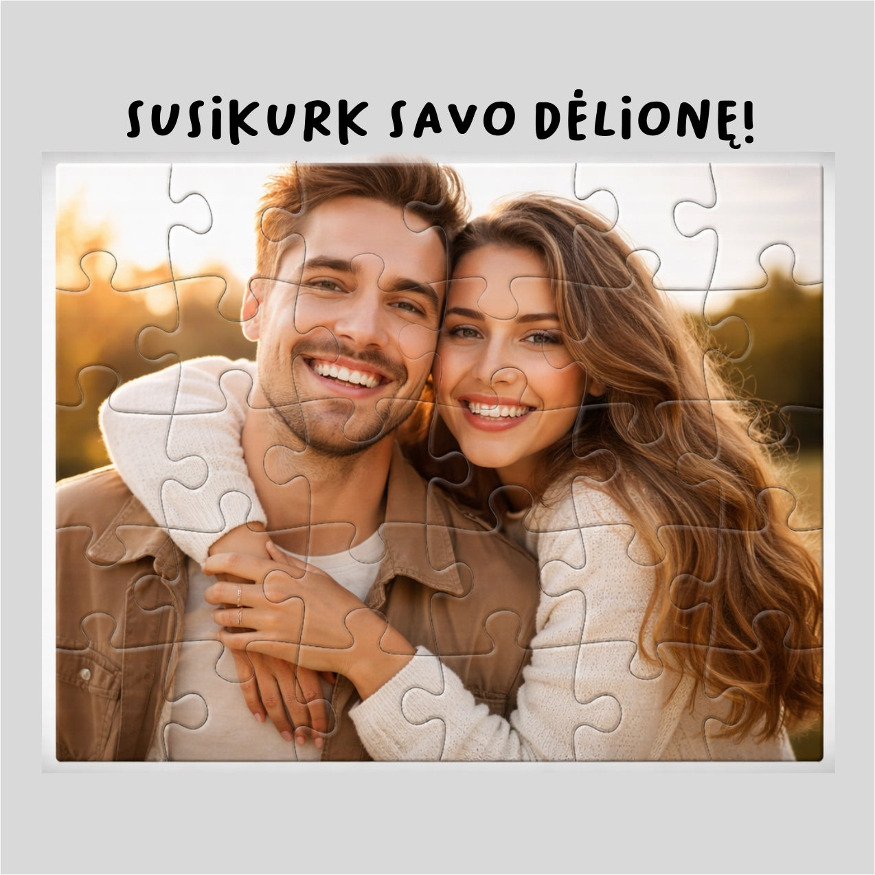 Dėlionė (110 detalių) su jūsų dizainu "Susikurk pats"