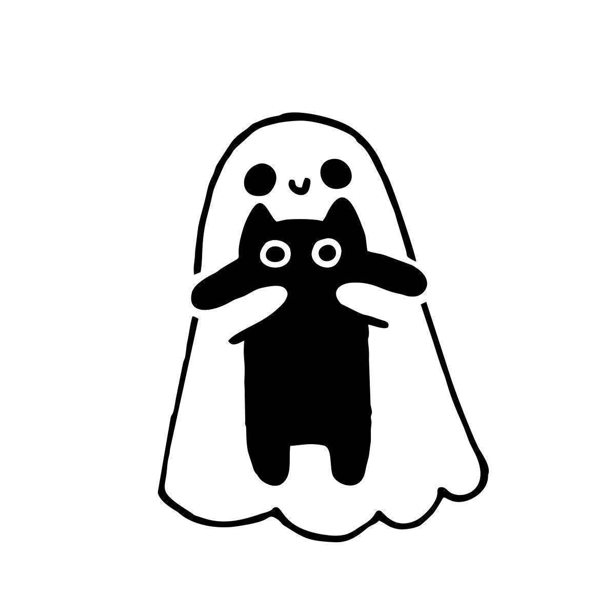 Baltos kojinės "Boo"