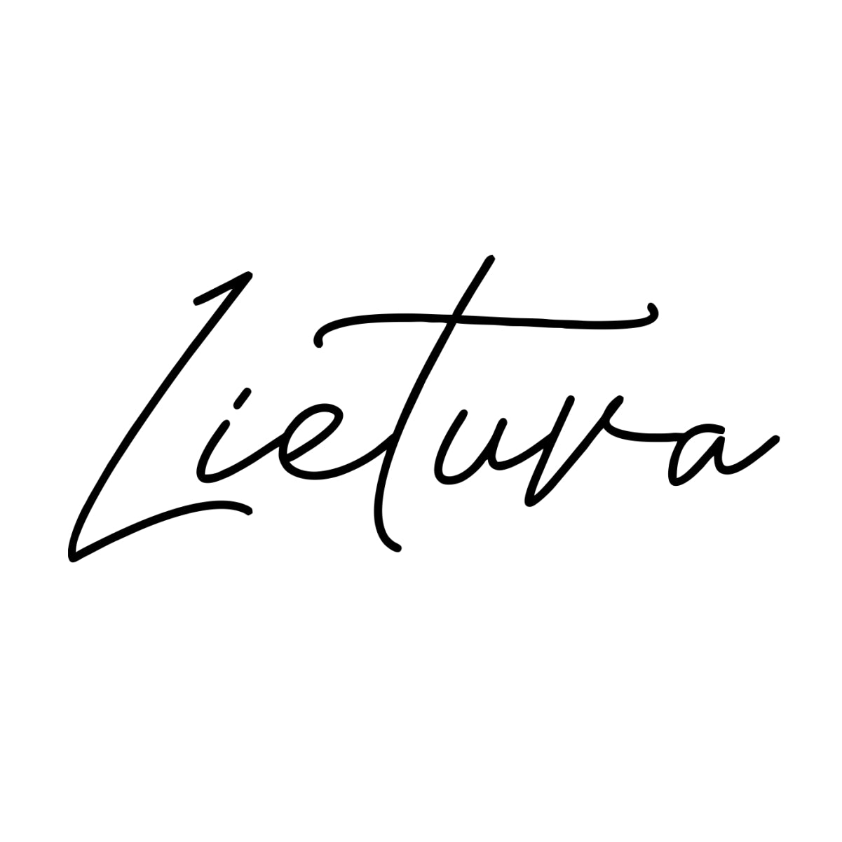 Balti ploni 150 g. storio UNISEX marškinėliai su lipduku "Lietuva užrašas"
