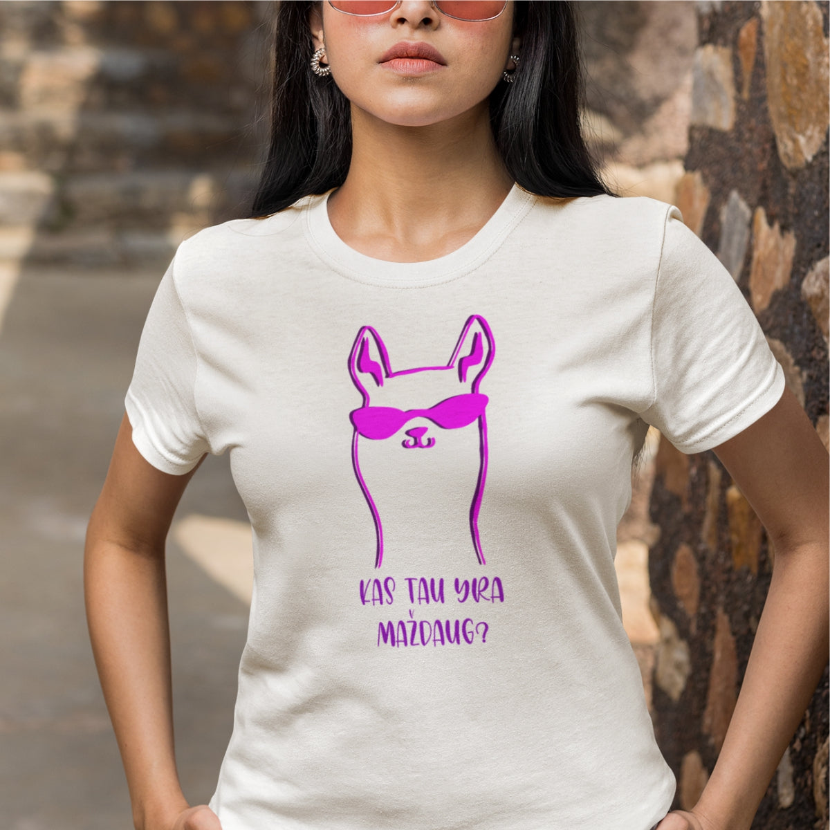 Balti UNISEX marškinėliai "Kas tau yra maždaug"