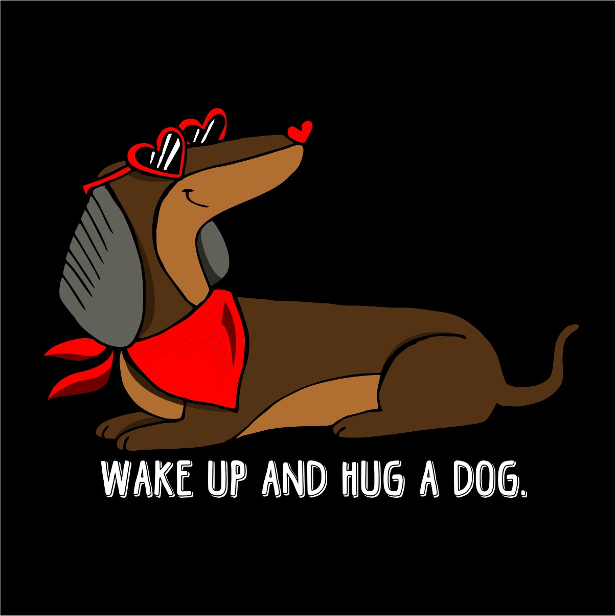 Juodi UNISEX marškinėliai "Wake up"