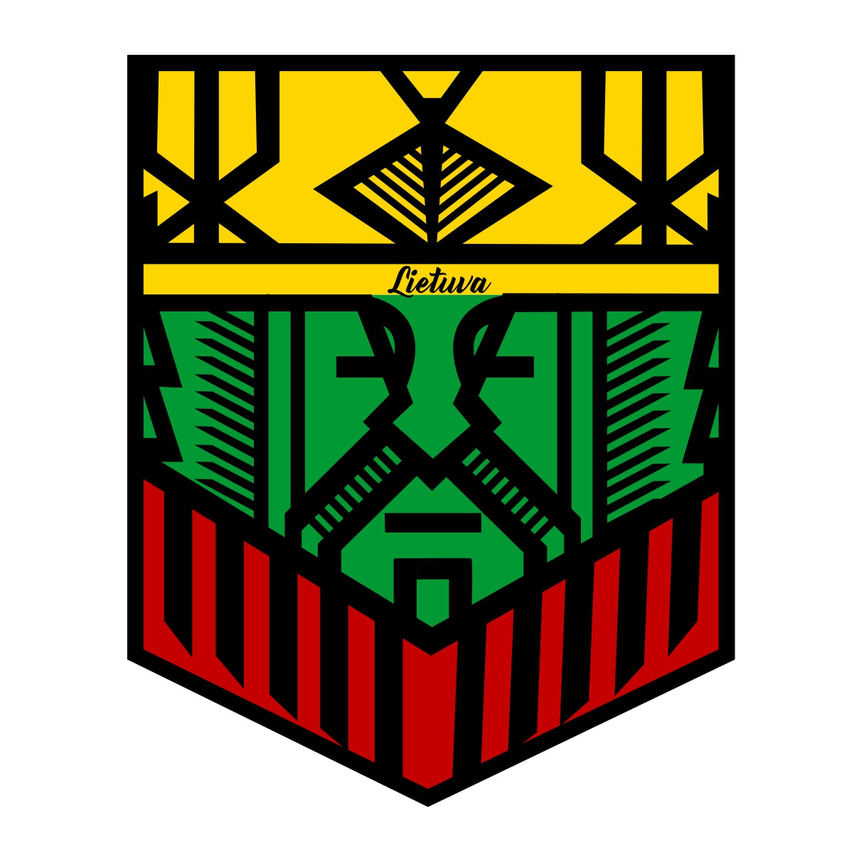 Balti UNISEX marškinėliai "Kunigaikščių herbas“