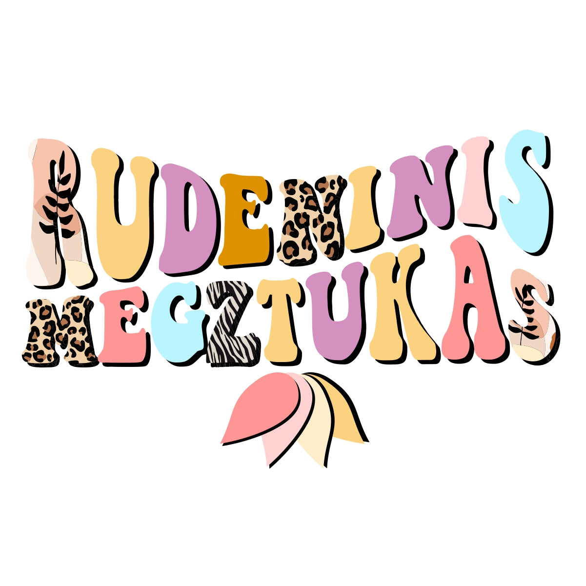 Baltas džemperis be gobtuvo "Rudeninis megztukas"