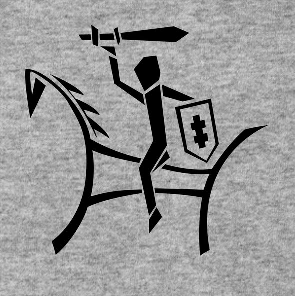 Pilkas džemperis be gobtuvo "Abstraktus vytis"