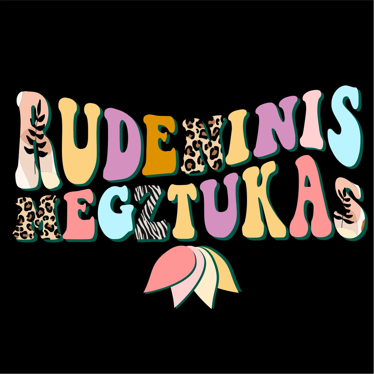 Juodas džemperis be gobtuvo "Rudeninis megztukas"