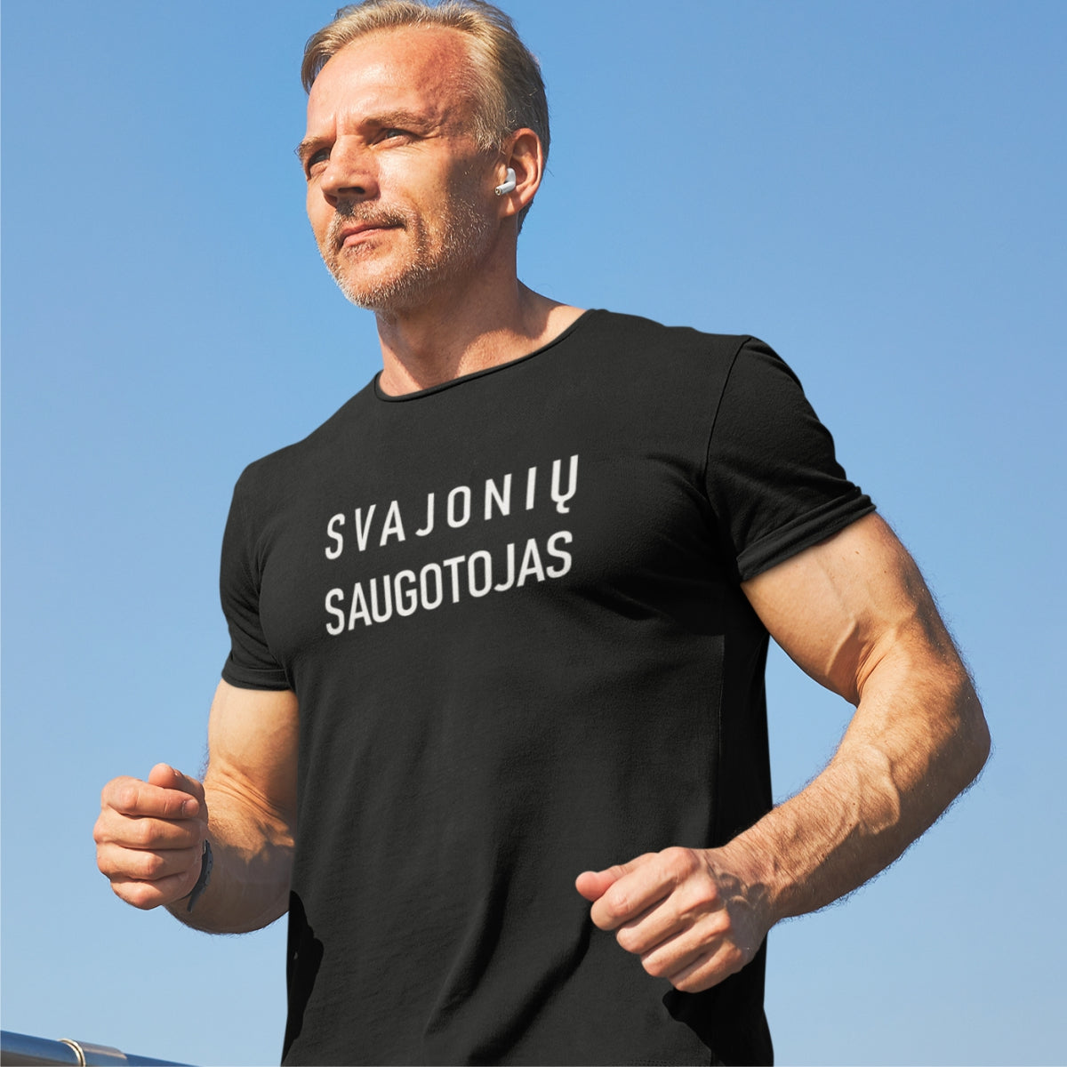 Juodi marškinėliai tėčiui ir seneliui "Svajonių saugotojas"