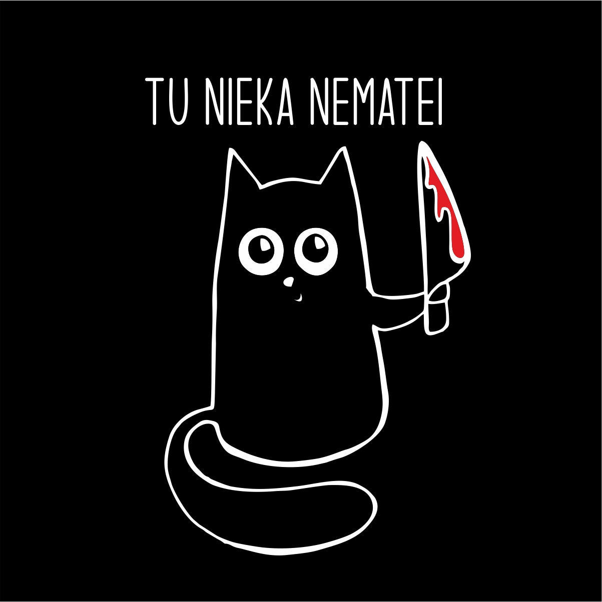 Juodas UNISEX džemperis be gobtuvo "Tu nieka nematei"