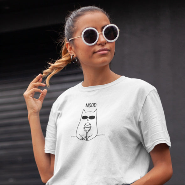 Balti UNISEX marškinėliai "Mood"