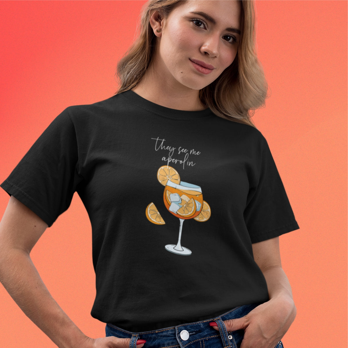 Juodi UNISEX marškinėliai "They see me"