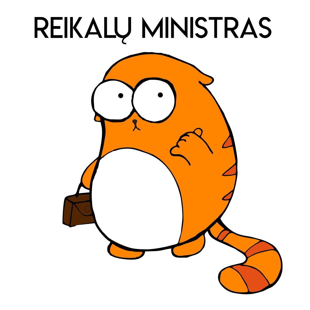 Balti UNISEX marškinėliai "Reikalų ministras"