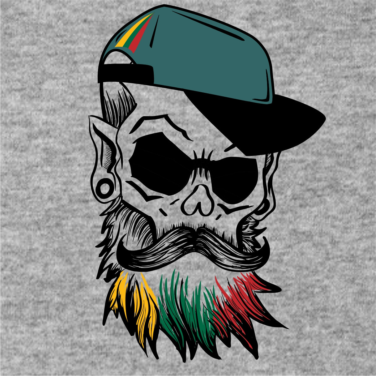 Pilkas melanžinis UNISEX džemperis be gobtuvo "Barzda su kepure" (M dydis) ŠIURPNAČIO PASIŪLYMAS