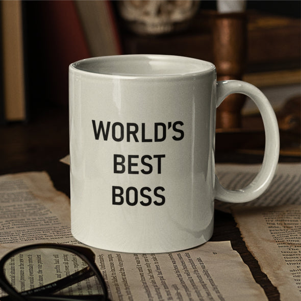 Puodelis su spauda "World's best boss"