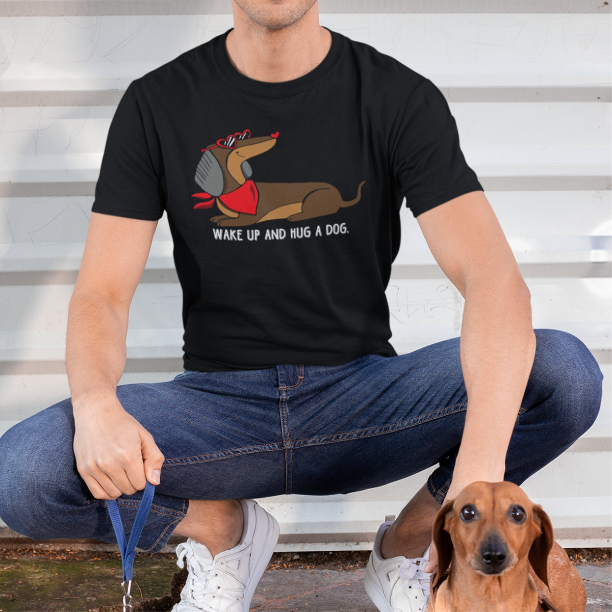 Juodi UNISEX marškinėliai "Wake up"