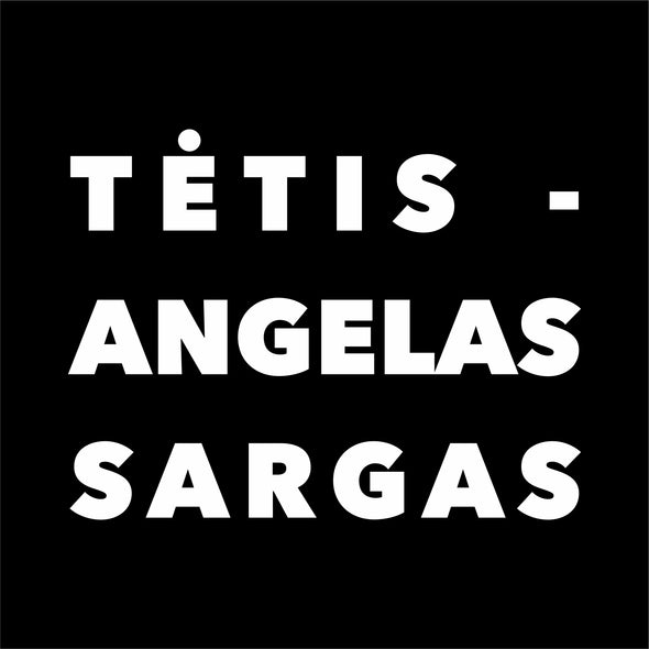 Juodos kojinės tėčiui su baltu marginimu "Tėtis - angelas sargas"