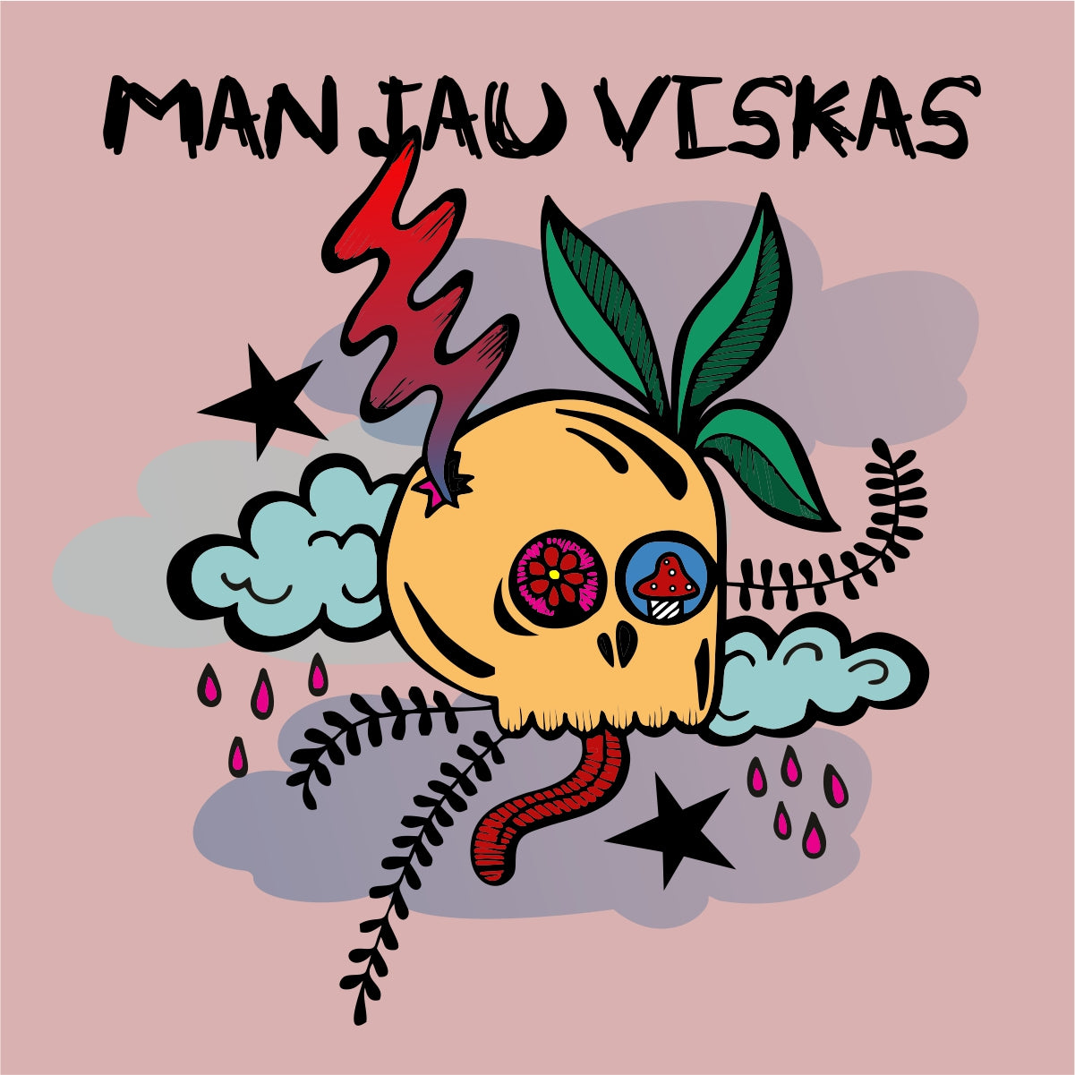 Rausvas organinės medvilnės džemperis be kapišono "Man jau viskas"