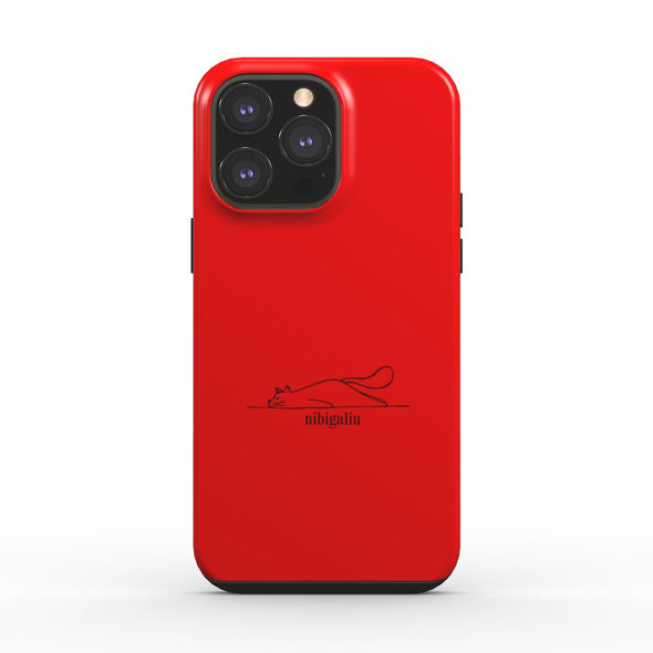 Apsauginis dėklas įvairiems telefonams "Nibigaliu raudonas"