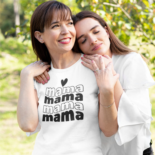 Balti moteriški marškinėliai "Esu mama"