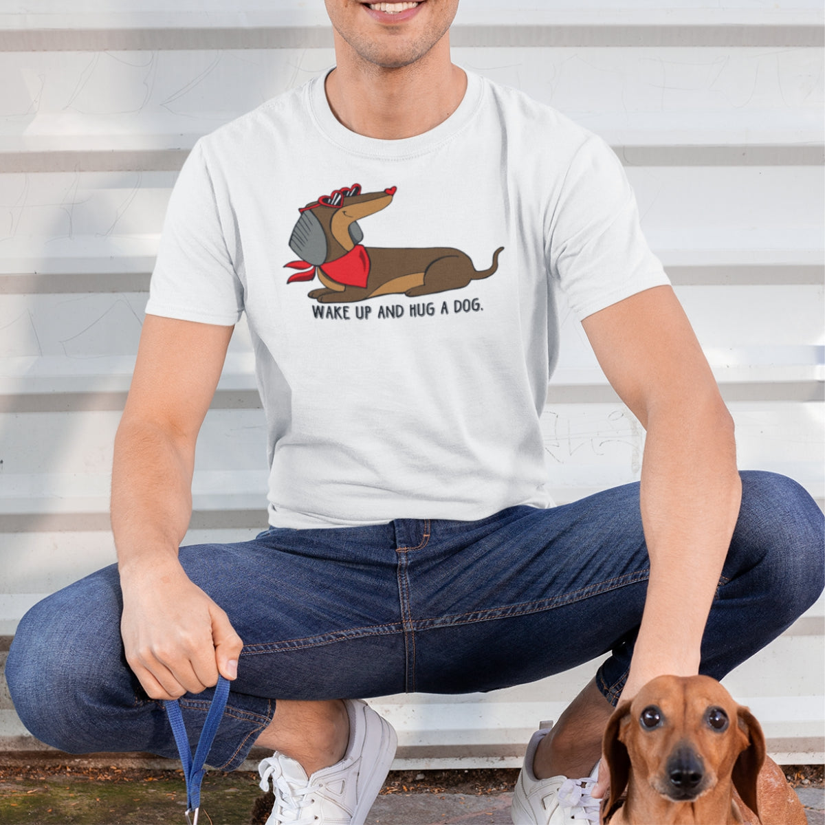 Balti UNISEX marškinėliai "Wake up"