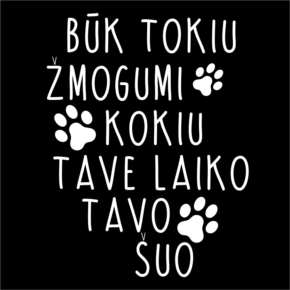 Juodas UNISEX džemperis be gobtuvo "Būk tokiu žmogumi"
