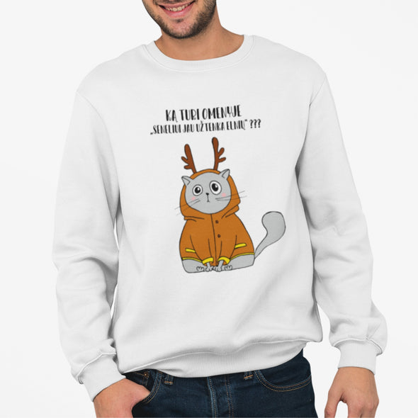 Baltas UNISEX džemperis "Kaip suprasti"