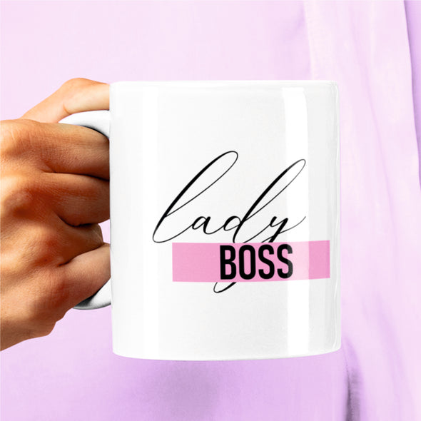 Puodelis su spauda "Lady Boss"