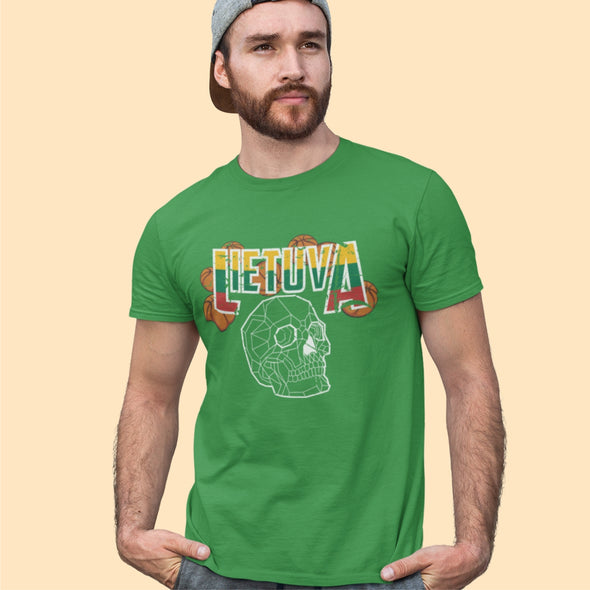 Žali UNISEX marškinėliai "Lietuvos krepšinis"