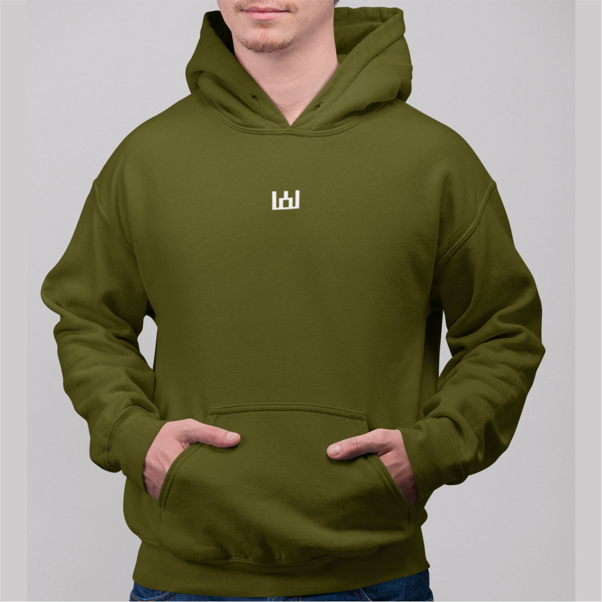 Chaki džemperis su gobtuvu "Maži Gediminaičių stulpai“