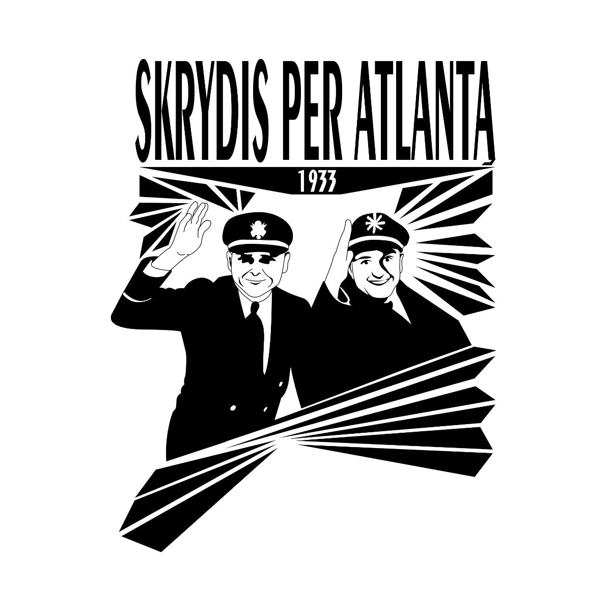 Balti UNISEX marškinėliai "Darius ir Girėnas“