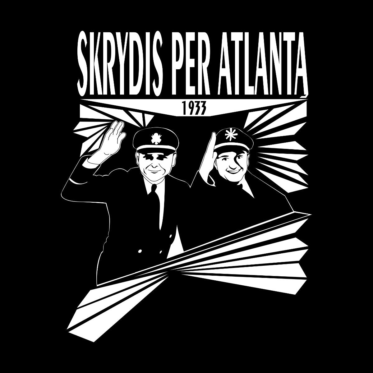 Juodas džemperis be gobtuvo "Darius ir Girėnas"