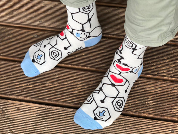 Programuotojo kojinės - Linksmos kojinės (Penguin socks)