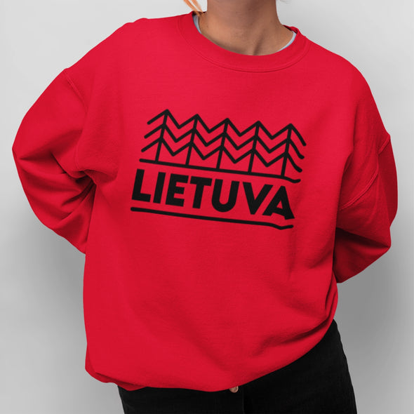 Raudonas džemperis be gobtuvo "Lietuvos sengirė"