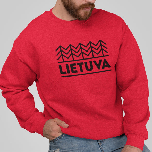 Raudonas džemperis be gobtuvo "Lietuvos sengirė"
