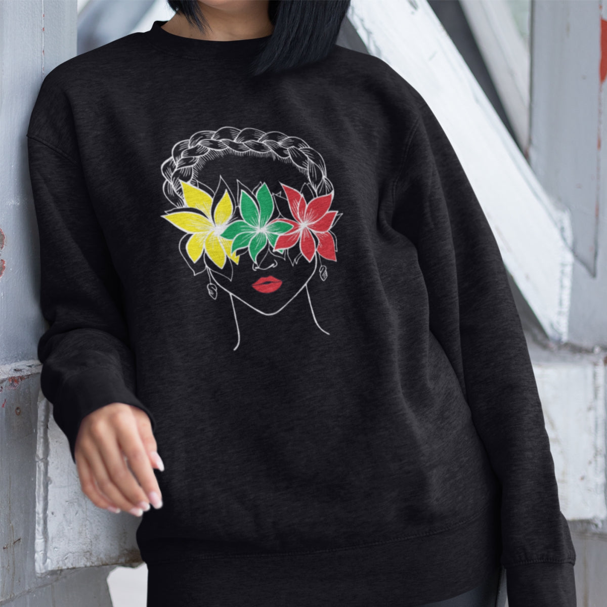 Juodas UNISEX džemperis be kapišono "Lietuvaitė"