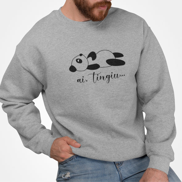 Pilkas UNISEX džemperis be kapišono "Tingiu"