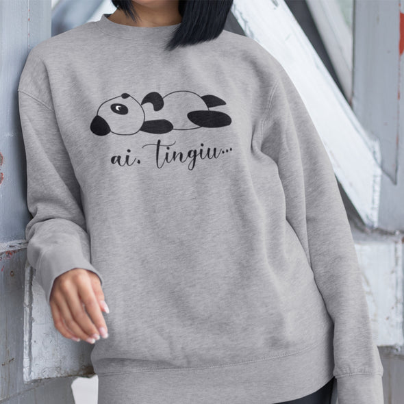Pilkas UNISEX džemperis be kapišono "Tingiu"