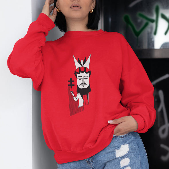 Raudonas UNISEX džemperis "LDK KUNIGAIKŠTIS JOGAILA"