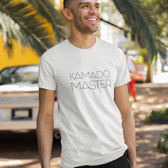Balti UNISEX marškinėliai "Kamado master"