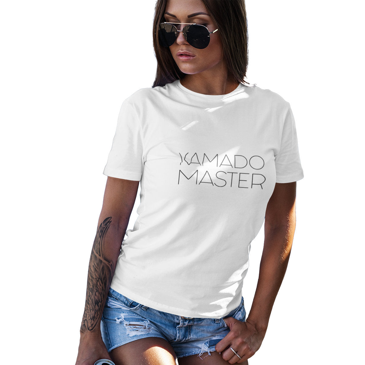 Balti UNISEX marškinėliai "Kamado master"